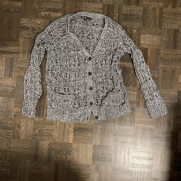 Elizabeth and James Gray Loose Knit Cardigan Sweater - Picture 8 of 11